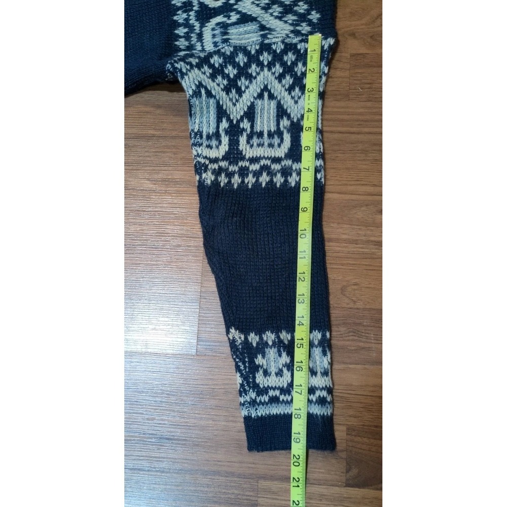 Vtg Viking Ships Nordstrikk Wool Norwegian Sweater Blue/White Sz 38 S/M (18x23) - Picture 11 of 14